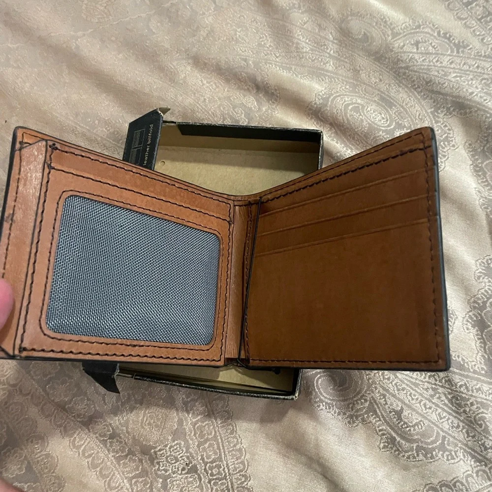 Frye Brown Leather Billfold Wallet
